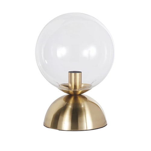 richting gezond verstand zaad Verguld metalen lamp met glazen bol H36 | Maisons du Monde