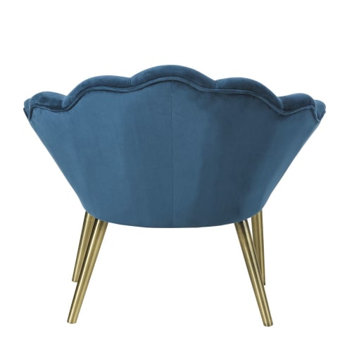 Vintage eendenblauwe fauteuil Homarid | Maisons du Monde