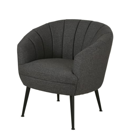 Vintage-Sessel für die gewerbliche Nutzung, dunkelgrau