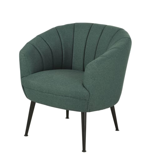Vintage-Sessel für die gewerbliche Nutzung, dunkelgrün