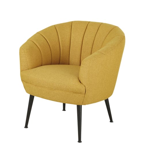 Vintage-Sessel für die gewerbliche Nutzung, senfgelb