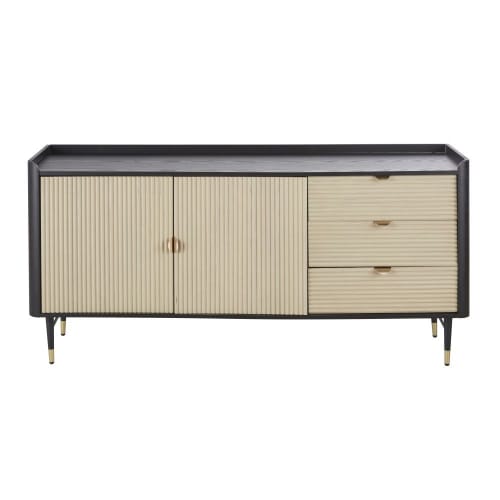 Furniture Sideboards | Vintage sideboard with 2 doors, 3 drawers and black casing - AF73775