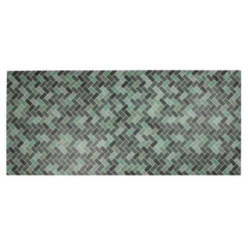 teer Besparing Zin Vinyl tapijt met groene zelliges-cementtegelprint 66 x 150 cm MOSAICO |  Maisons du Monde
