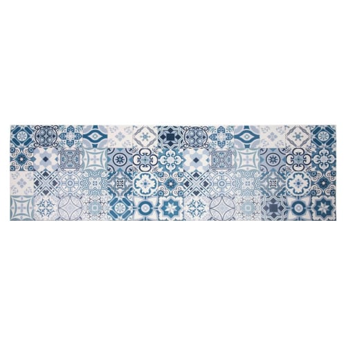 Vinyl Teppich Mit Zementfliesen Motiven 60 X 199 Azul Maisons Du