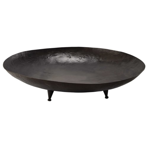 Vuurschaal, zwart metaal, diameter 100 cm