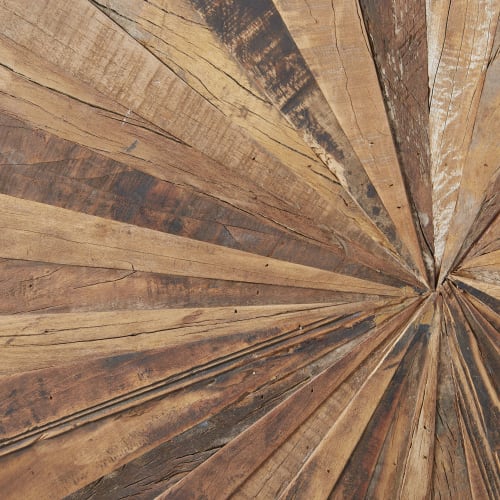 rammelaar Maak een naam reactie Wanddecoratie uit gerecycleerd hout 100x100 MASAO | Maisons du Monde