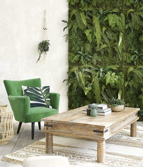 Accountant rekruut Rusteloosheid Wanddecoratie van plantaardige kunstplanten 100x100 BAHIHIA | Maisons du  Monde