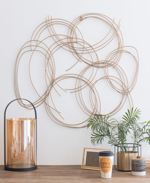 Wanddeko aus Metall, bronzefarben 81x75 Circles Newton | Maisons du Monde