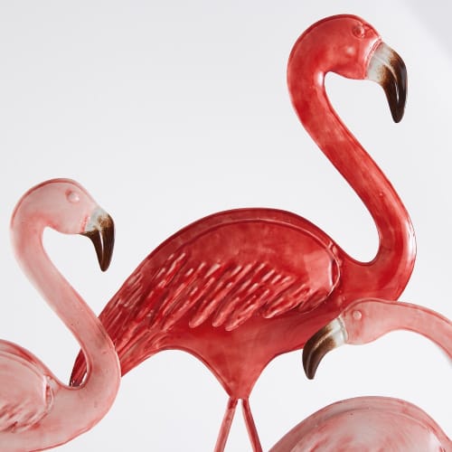 Dekoration Schilder und Buchstaben | Wanddeko aus Metall, Flamingos, 103x67 - RG83591