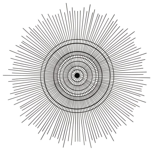 Wanddeko aus schwarzem Metalldraht, D70cm CAPARICA | Maisons du Monde