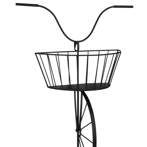 Dekoration Schilder und Buchstaben | Wanddeko Fahrrad-Vorderteil aus mattschwarzem Metall 35x50 - AB34657