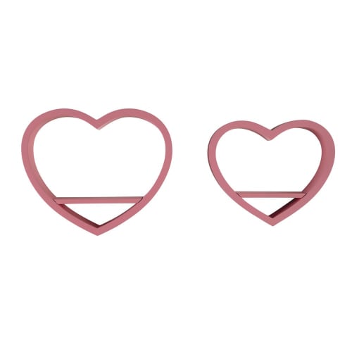 Wandregale in Herzform, rosa (x2) Lovely | Maisons du Monde Weiß rosa Regal in Herzform Lilly | Maisons du Monde