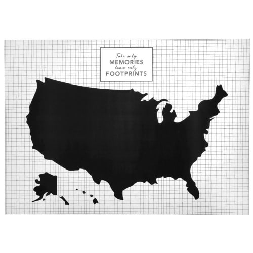 Dekoration Schilder und Buchstaben | Wandsticker Vereinigte Staaten, schwarz und weiß - BE27970
