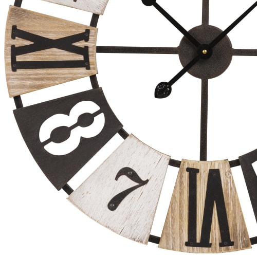 Dekoration Uhren und Wecker | Wanduhr, dreifarbig D60 - TJ74445