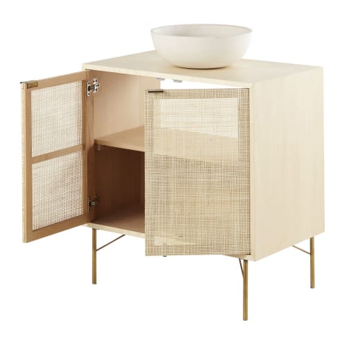 Waschtisch mit 2 Türen aus Rattangeflecht Solstice | Maisons du Monde