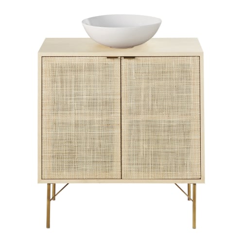 Waschtisch mit 2 Türen aus Rattangeflecht Solstice | Maisons du Monde