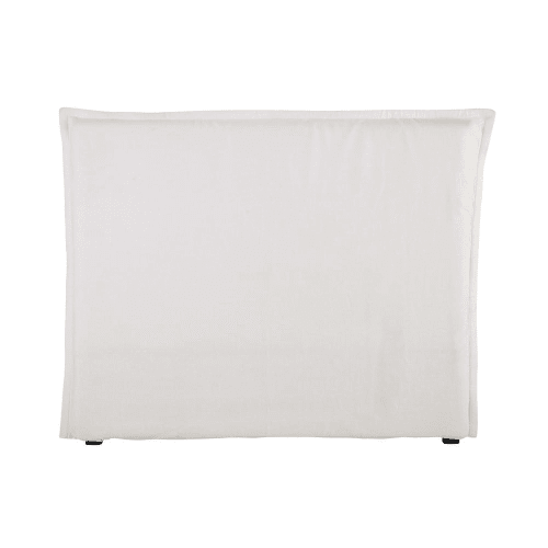 Washed linen 140 headboard cover, white Morphée Morphée Maisons du