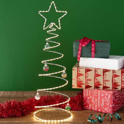 Weihnachtsdeko Leuchtende Tannenbaum Spirale Aus Metall