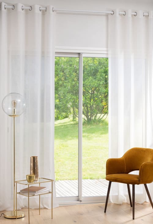 Textil Gardinen und Vorhänge | Weißer Vorhang mit Ösen, 1 Vorhang, 140x270cm - HM38999