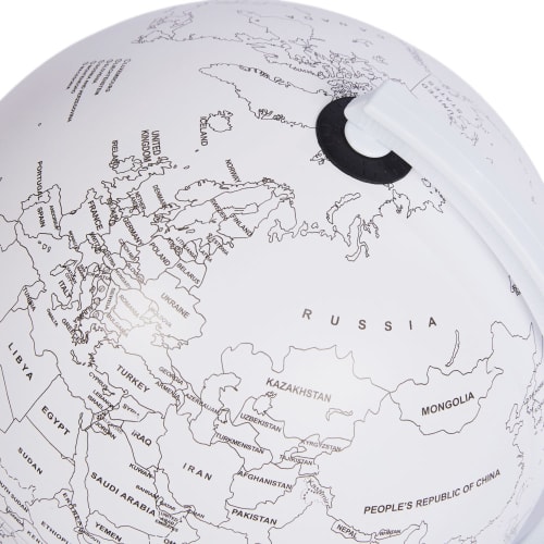 Alexander Graham Bell sessie Wortel Wereldbol met witte wereldkaart om in te kleuren SARA | Maisons du Monde