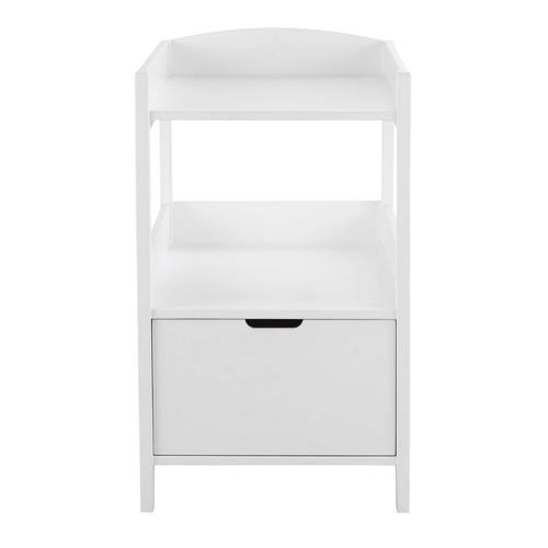 White 1 Drawer Changing Table