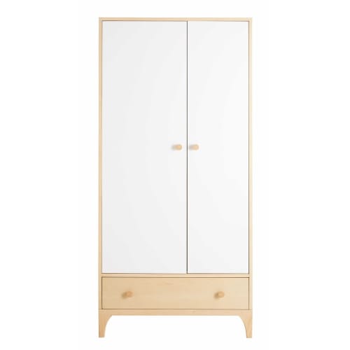 White 2 Door 1 Drawer Wardrobe Moonlight Maisons Du Monde