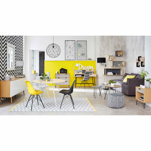 Maison Du Monde Sedie.White 3 Door Sideboard With Graphic Motifs Cubik Maisons Du Monde