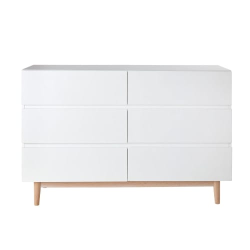 White 6-Drawer Double Chest of Drawers