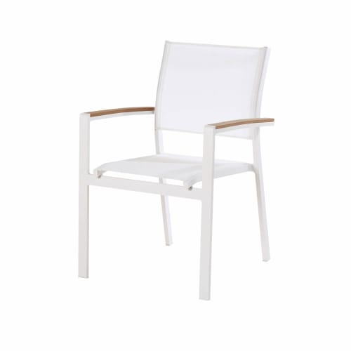Outdoor collection Garden armchairs | White Aluminium Garden Armchair - KU57581