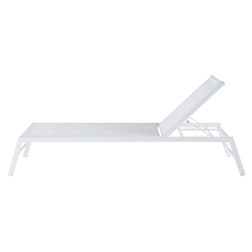 white aluminium sun lounger