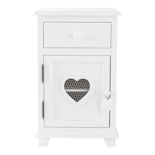 Comodini Maison Du Monde.White Bedside Table With 1 Drawer Valentine Maisons Du Monde