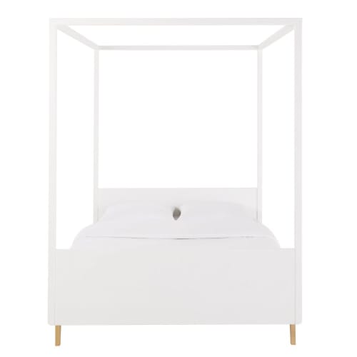 White Canopy Bed 140x190 Maisons Du Monde White Canopy Bed 140x190 Maisons Du Monde
