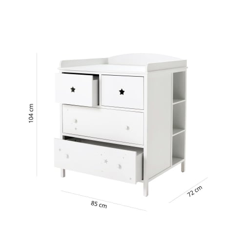 changing station with drawers