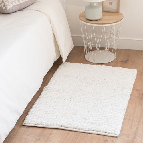 White Cotton Rug 60x90 Bianca Maisons du Monde