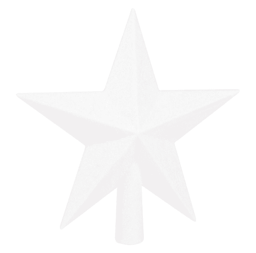 White Glitter Star Christmas Tree Topper | Maisons du Monde