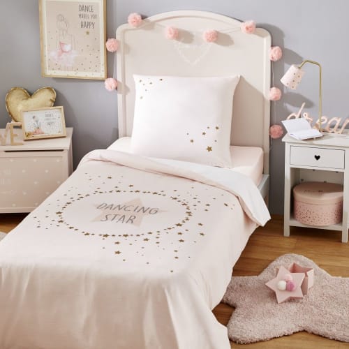 White Heart Print Bedside Table Mila Maisons du Monde