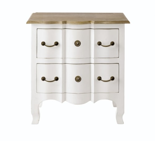 Comodini Maison Du Monde.White Mango 2 Drawers Bedside Table Versailles Maisons Du Monde