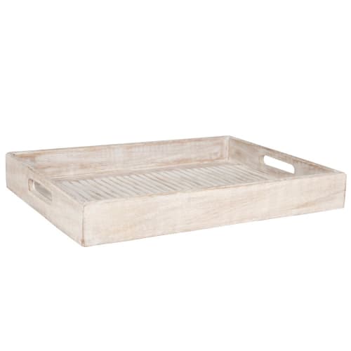 white wooden tray