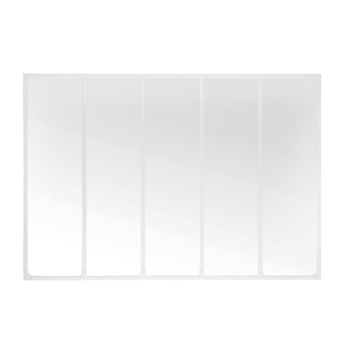 Business Mirrors | White Metal Mirror 123 x 180 cm - CB23003