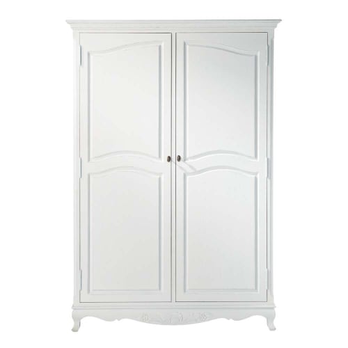 Mango Wood Wardrobe In White W 102cm Sinbad Maisons Du Monde