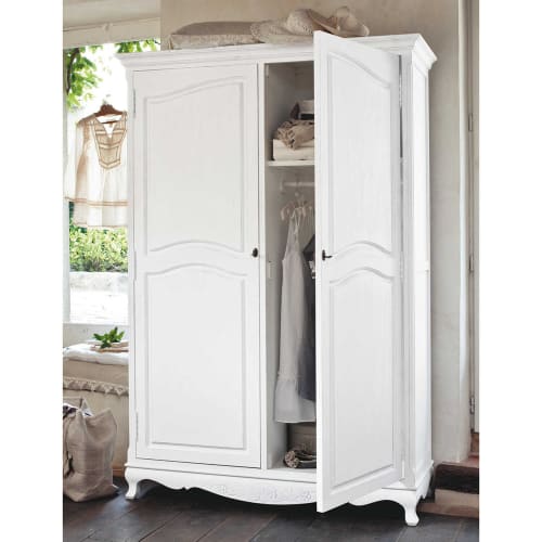 White Paulownia Wardrobe Josephine Maisons Du Monde