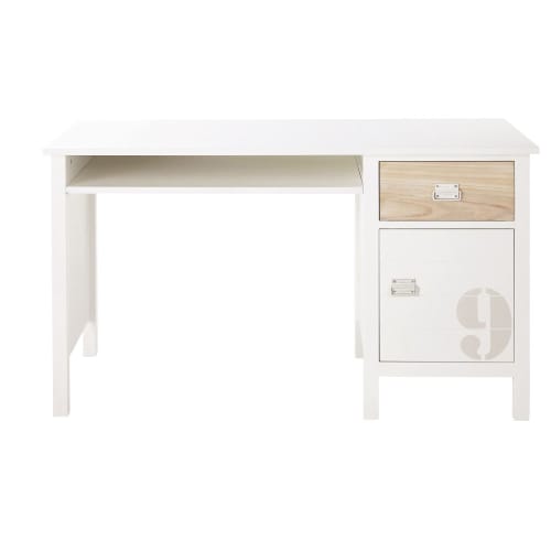 White Pine 1 Drawer 1 Door Desk Marin Maisons Du Monde