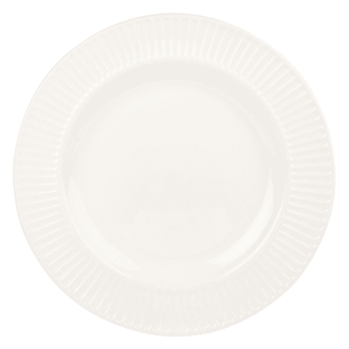 White Ribbed Porcelain Dinner Plate MARION | Maisons du Monde