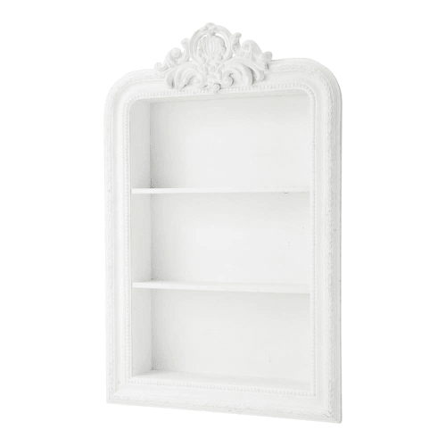 White Shelf Unit with Mouldings