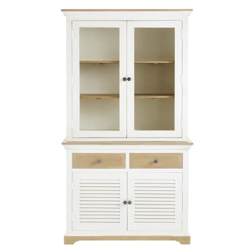 White Solid Mango Wood 4 Door 2 Drawer Dresser Cezembre Maisons