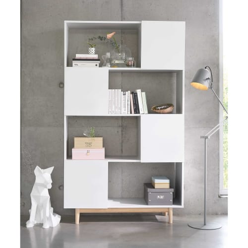 Libreria Maison Du Monde.White Vintage 4 Door Bookcase Artic Maisons Du Monde