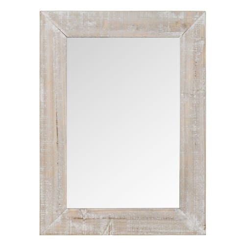 Decor Mirrors | Whitewashed Fir Wood Mirror 55x75 - KF54067
