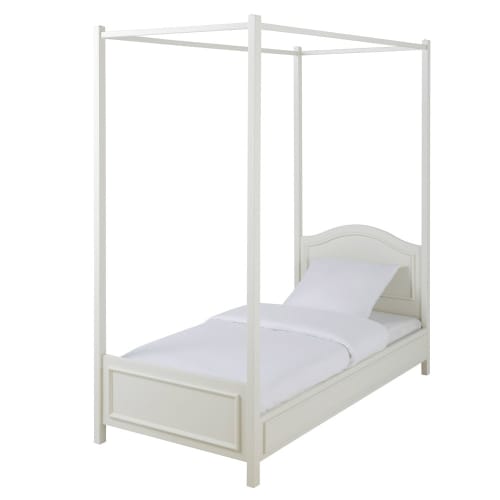 Wit houten hemelbed 90 x 190 cm Manosque Maisons du Monde