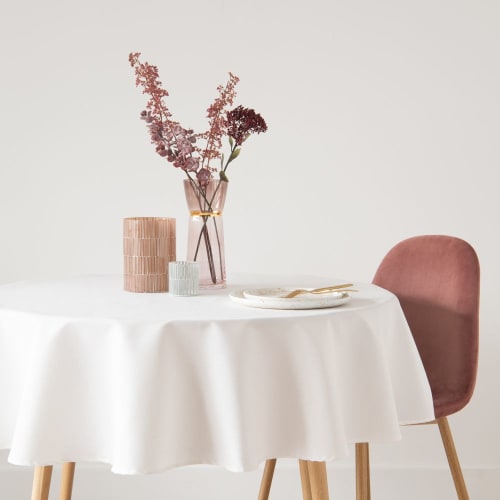 botsen knal Abstractie Wit rond tafellaken met goudkleurige details D160 ETINCELLE | Maisons du  Monde