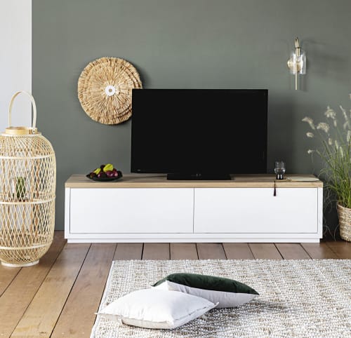 Booth vragenlijst brandstof Wit TV-meubel met 2 deurtjes L180 Austral | Maisons du Monde